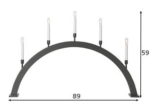 LED puinen kynttilänjalka valkoinen 2W 89x59cm Storm 644-45 hinta ja tiedot | Joulukoristeet | hobbyhall.fi
