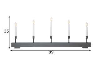 LED puinen kynttilänjalka valkoinen 2W 89x28cm Storm 644-55 hinta ja tiedot | Joulukoristeet | hobbyhall.fi