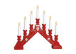 Puinen kynttilänjalka punainen 21W 43x38cm Sara 154-85 hinta ja tiedot | Joulukoristeet | hobbyhall.fi