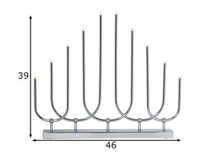 Metallinen kynttilänjalka hopea 6W 48x41cm Novum 138-31 hinta ja tiedot | Joulukoristeet | hobbyhall.fi