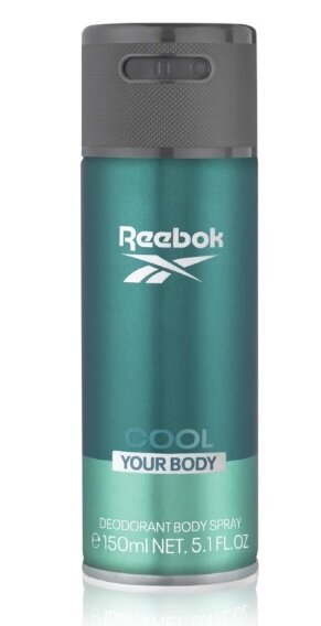 Reebok Miehille, Viilentävä Vartalosuihke, 150 ml hinta ja tiedot | Miesten ihonhoito | hobbyhall.fi