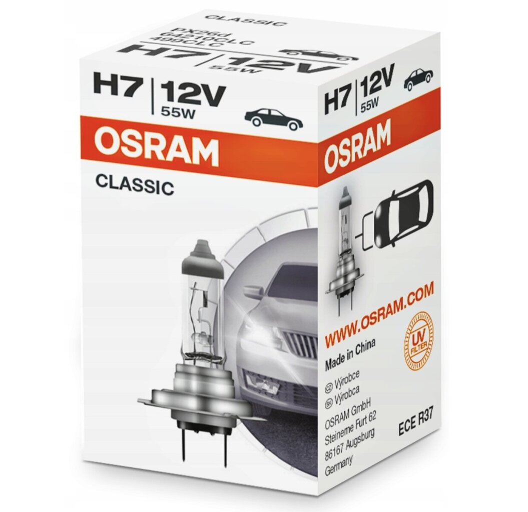 Autolamppu Osram H7, 1 kpl. hinta ja tiedot | Polttimot | hobbyhall.fi