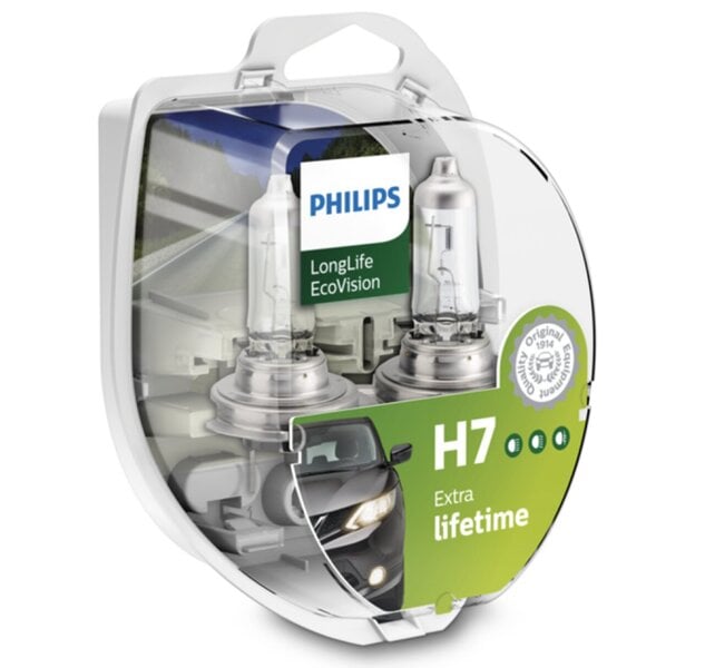 Autolamput Philips H7 LongLife, 2 kpl.