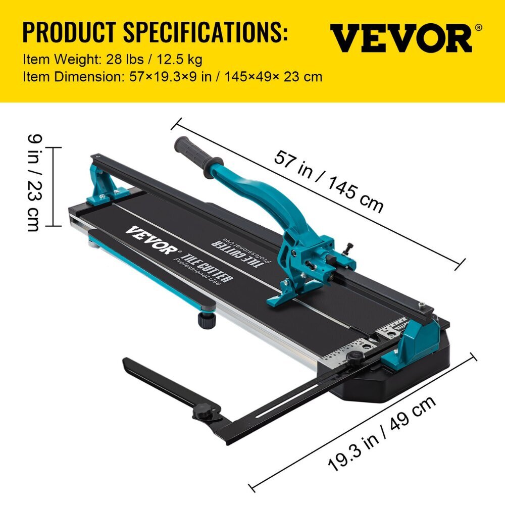 Käsikäyttöinen Vevor-laattaleikkuri, 35-1200 mm hinta ja tiedot | Sahat ja sirkkelit | hobbyhall.fi