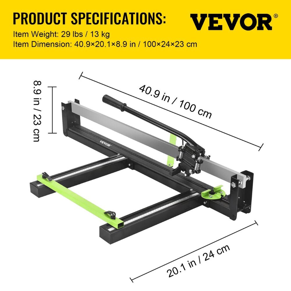 Ammattilaisen laattaleikkuri Vevor, 800 mm hinta ja tiedot | Sahat ja sirkkelit | hobbyhall.fi