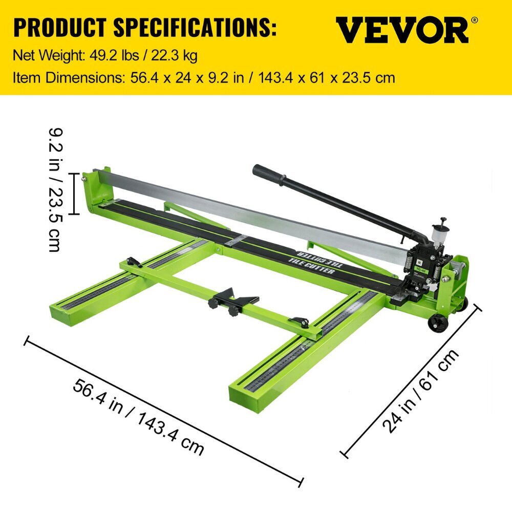 Ammattilaisen laattaleikkuri Vevor, 1200 mm hinta ja tiedot | Sahat ja sirkkelit | hobbyhall.fi