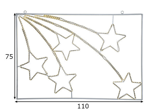 LED-ulkosisustusvalotähdet riippuvat 40W 110x75cm Tapesil 807-31 hinta ja tiedot | Joulukoristeet | hobbyhall.fi