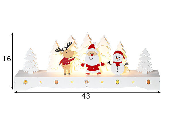 LED puinen sisustusvalaisin AA 0,64W 43x16cm Rudolf 275-15 hinta ja tiedot | Joulukoristeet | hobbyhall.fi