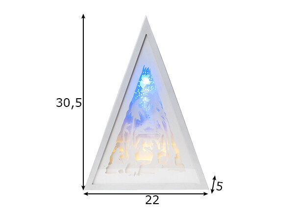 LED-valo koristemaalaus paristoilla 0,2W 22x30,5cm Maisema 700-98 hinta ja tiedot | Joulukoristeet | hobbyhall.fi