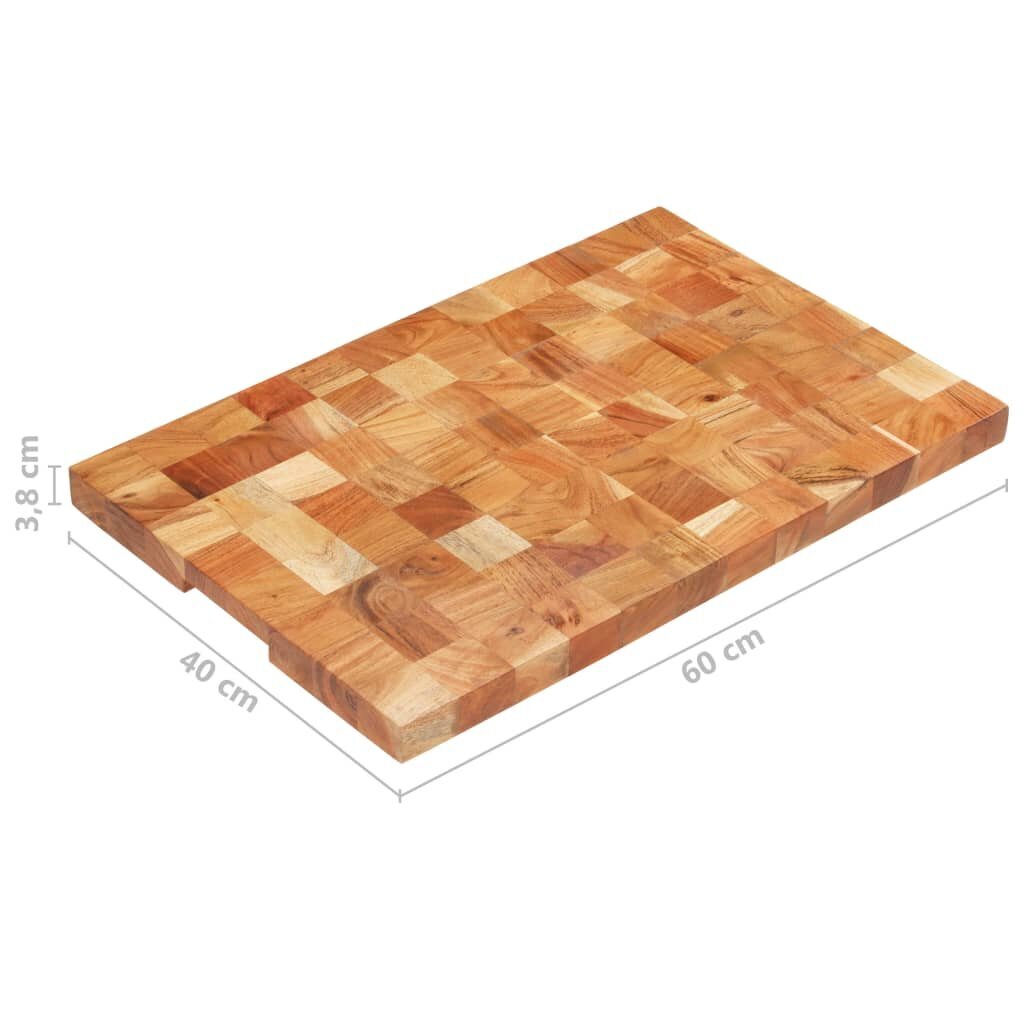 vidaXL Leikkuulauta 60x40x3,8 cm täysi akaasiapuu hinta ja tiedot | Leikkuulaudat | hobbyhall.fi