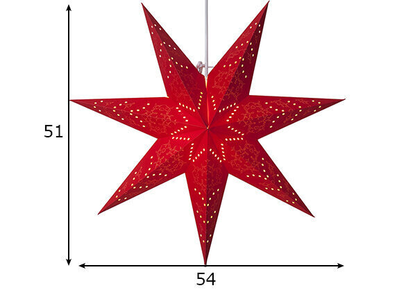 Punainen tähti SENSY 51 cm hinta ja tiedot | Joulukoristeet | hobbyhall.fi