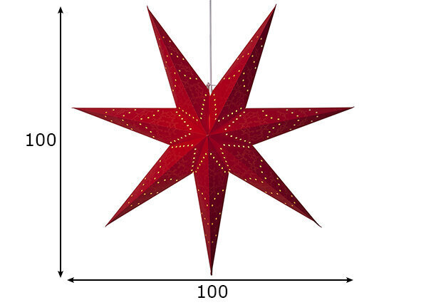 Punainen tähti SENSY 100 cm hinta ja tiedot | Joulukoristeet | hobbyhall.fi