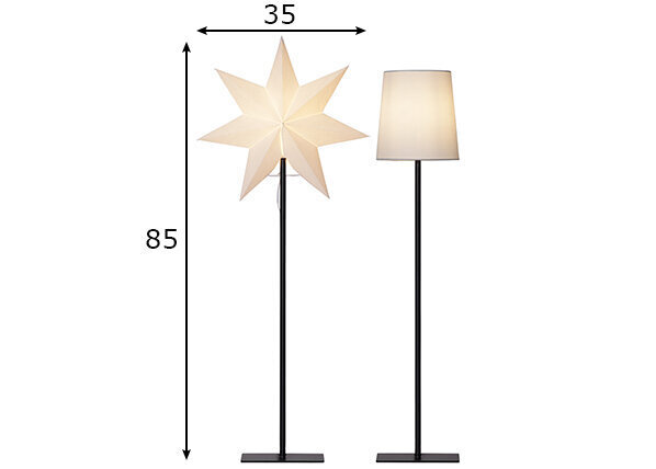 Paperinen tähti ja lampunvarjostin telineessä valkoinen E14 35x85cm Frozen 233-91 hinta ja tiedot | Joulukoristeet | hobbyhall.fi