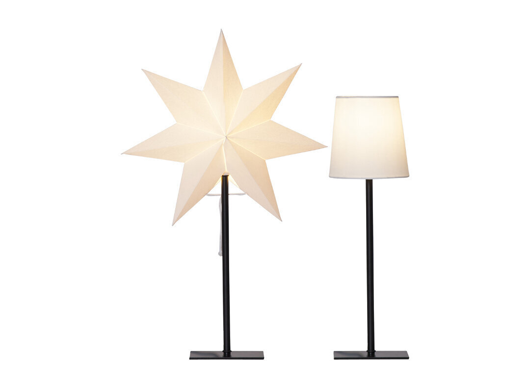 Paperinen tähti ja lampunvarjostin telineessä valkoinen E14 35x55cm Frozen 233-90 hinta ja tiedot | Joulukoristeet | hobbyhall.fi