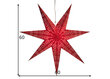 Paperitähti riippuva punainen E14 60x60cm Antiikki 236-72 hinta ja tiedot | Joulukoristeet | hobbyhall.fi