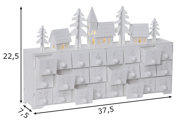 Joulukalenteritalo YULETID LED valoilla hinta ja tiedot | Joulukoristeet | hobbyhall.fi