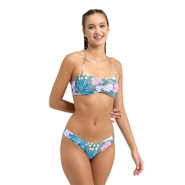 Naisten bikini-uimapuku Arena Bandeau Allover Jade hinta ja tiedot | Naisten uimapuvut | hobbyhall.fi