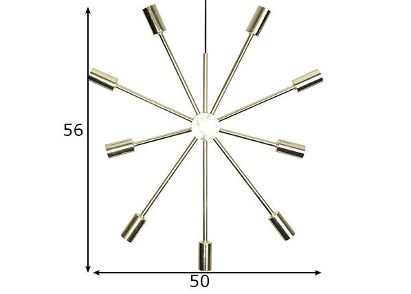 Metallitähti E14 50x56cm Pix 133-10 hinta ja tiedot | Joulukoristeet | hobbyhall.fi