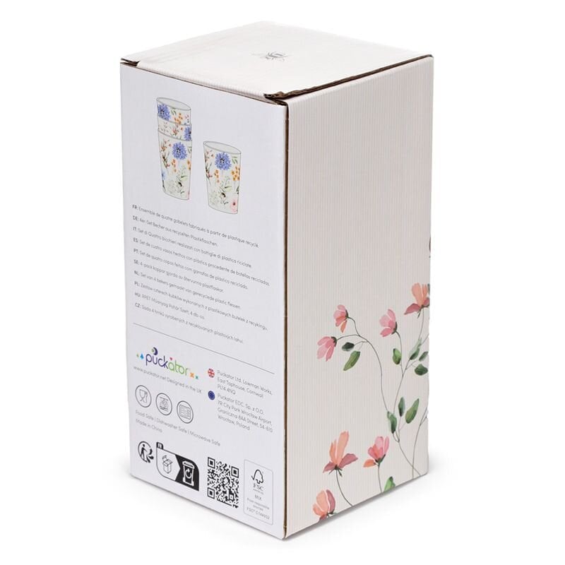 4 piknikkupin setti 450ml - Nectar Meadows hinta ja tiedot | Retkiastiat | hobbyhall.fi