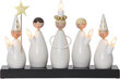 Puinen kynttilänjalka figuureilla valkoinen 15W 33x22cm Luciakör 652-88 hinta ja tiedot | Joulukoristeet | hobbyhall.fi