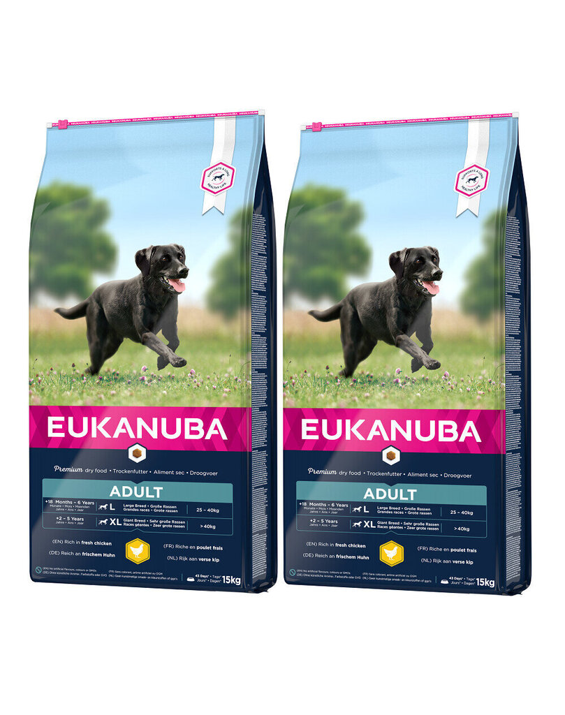 Eukanuba Active Adult Large Breed, siipikarjaa, 30 kg hinta ja tiedot | Koiran kuivaruoka | hobbyhall.fi