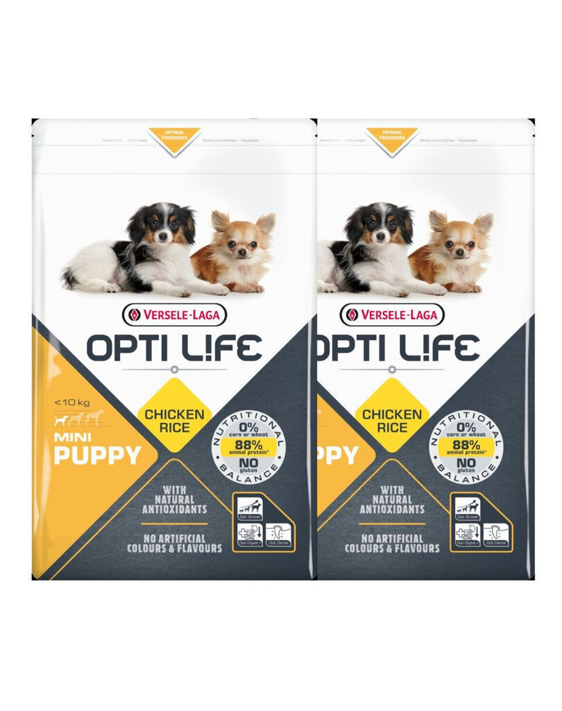 Versele-Laga Opti Life pienten ja kääpiörotujen pennuille, siipikarjaa, 2x7,5 kg hinta ja tiedot | Koiran kuivaruoka | hobbyhall.fi