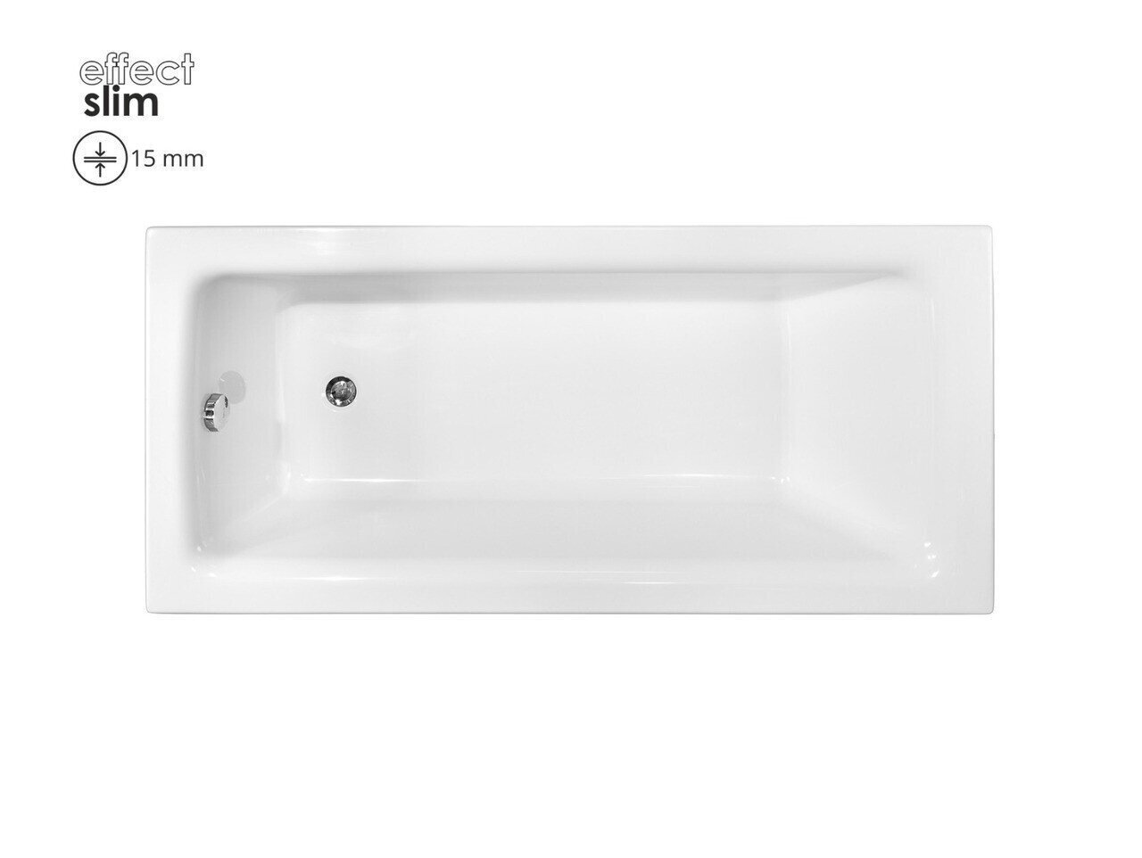 Kylpyamme Besco Talia Slim, 170x75 cm hinta ja tiedot | Kylpyammeet | hobbyhall.fi