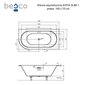 Kylpyamme Besco Avita Slim+, 150x75 cm, oikea hinta ja tiedot | Kylpyammeet | hobbyhall.fi