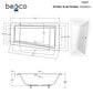 Kylpyamme Besco Intima Slim, 150x85 cm, oikea hinta ja tiedot | Kylpyammeet | hobbyhall.fi