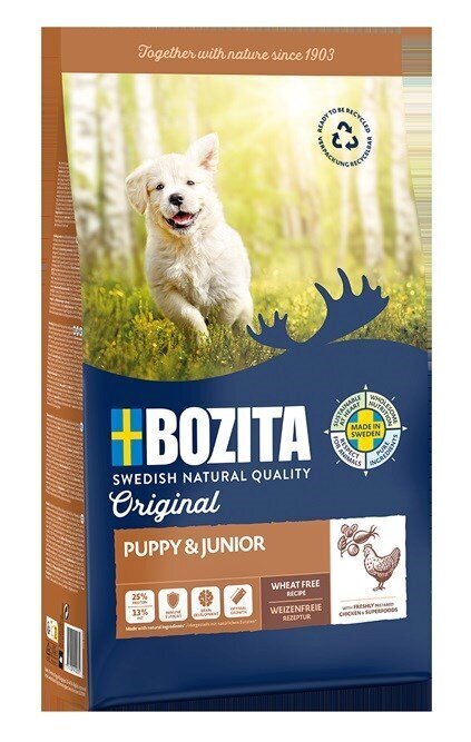 Bozita Original Puppy & Junior nuorille kananpennuille, 12 kg hinta ja tiedot | Koiran kuivaruoka | hobbyhall.fi