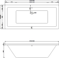 Kylpyamme Mexen Cube paneeleilla, 170x80 cm hinta ja tiedot | Kylpyammeet | hobbyhall.fi