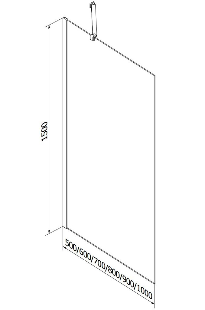 Kylpyamme Mexen Vega viimeistelyllä ja lasiseinällä, 150x70 cm + 70 cm hinta ja tiedot | Kylpyammeet | hobbyhall.fi