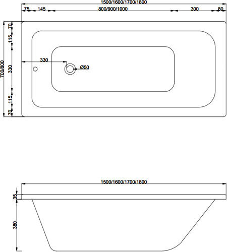 Kylpyamme Mexen Vega paneeleilla, 180x80 cm hinta ja tiedot | Kylpyammeet | hobbyhall.fi