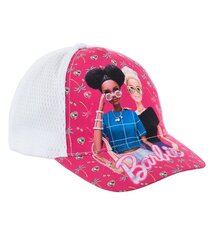 Sun City lasten pipo BARBIE EX4065*02, valkoinen/fuksia hinta ja tiedot | Tyttöjen hatut, huivit ja käsineet | hobbyhall.fi