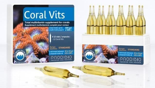 Vitamiinikompleksi riutta-akvaarioille Prodibio Coral Vits, 12 kpl. hinta ja tiedot | Akvaariotarvikkeet | hobbyhall.fi