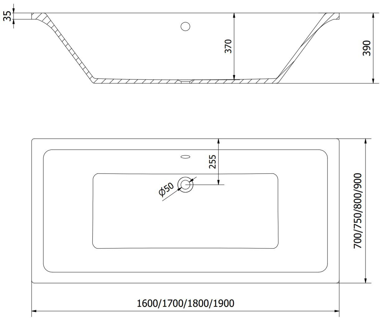 Kylpyamme Mexen Cube paneeleilla, 190x90 cm hinta ja tiedot | Kylpyammeet | hobbyhall.fi