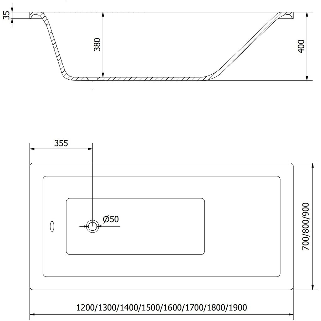 Kylpyamme Mexen Cubik paneeleilla, 190x90 cm hinta ja tiedot | Kylpyammeet | hobbyhall.fi