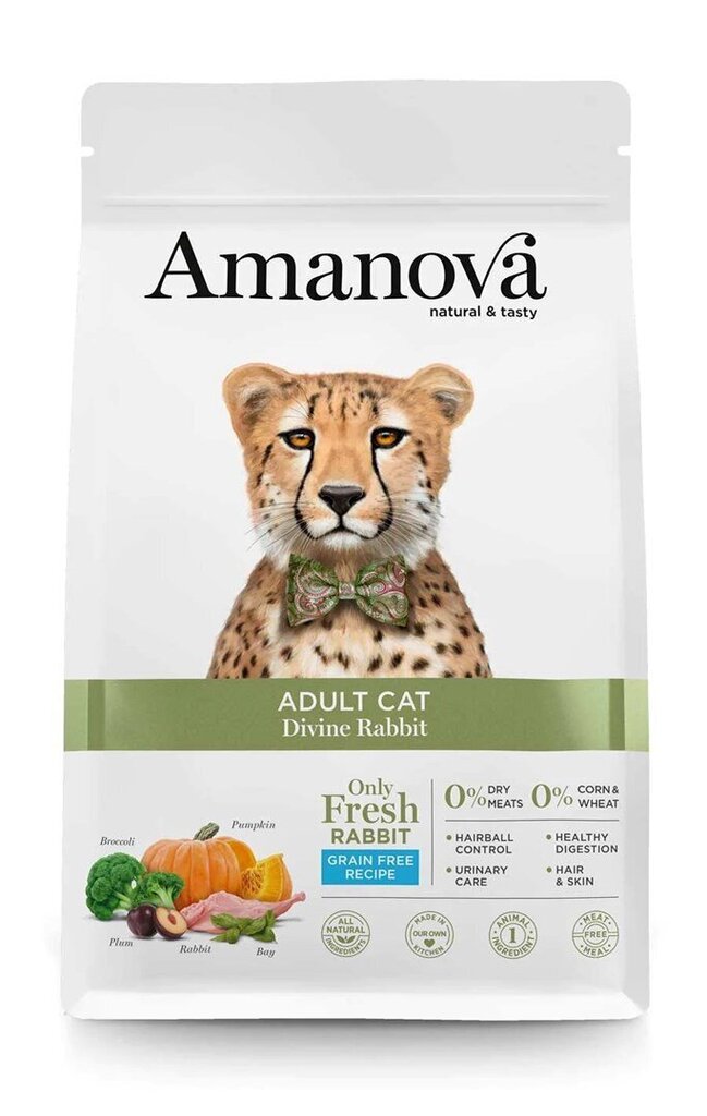 Amanova Adult Cat Divine kanin kanssa, 1,5 kg hinta ja tiedot | Kissan kuivaruoka | hobbyhall.fi