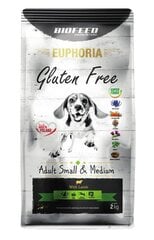 Biofeed Euphoria Gluten Free pienten ja keskikokoisten rotujen aikuisille koirille lammasta, 2 kg hinta ja tiedot | Koiran kuivaruoka | hobbyhall.fi