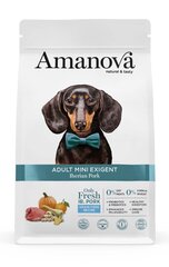 Amanova Adult Mini Exigent aikuisille pienten rotujen koirille sianlihalla, 2 kg hinta ja tiedot | Koiran kuivaruoka | hobbyhall.fi