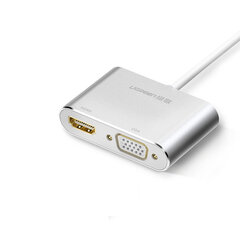 Sovitin UGREEN 50317 CM162 2in1 Type-C Sisään HDMI VGA för HUAWEI Mate40/P50 Samsung S20 hinta ja tiedot | Adapterit | hobbyhall.fi