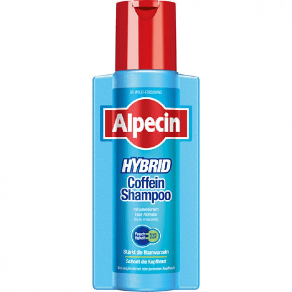 Shampoo herkälle tai kutisevalle päänahalle Alpecin Shampoo Hybrid Caffeine, 250 ml hinta ja tiedot | Shampoot | hobbyhall.fi