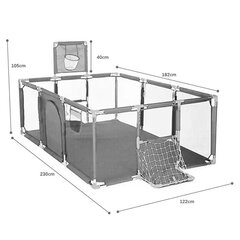 Leikkipaikka 235 x 129 cm - lasten leikkipaikka, kuivaallas Omimar hinta ja tiedot | Matkasängyt | hobbyhall.fi