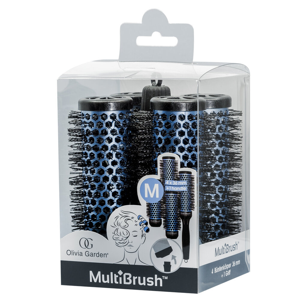 Hiusharjasetti Olivia Garden Multibrush M, 36mm hinta ja tiedot | Hiusharjat, kammat ja sakset | hobbyhall.fi