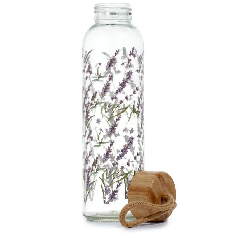 Lasinen vesipullo - Lavender Fields 500 ml hinta ja tiedot | Juomapullot | hobbyhall.fi