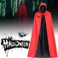 RDWESZOD Halloween-viitta ja hattu, musta ja punainen, 90cm hinta ja tiedot | Naamiaisasut | hobbyhall.fi