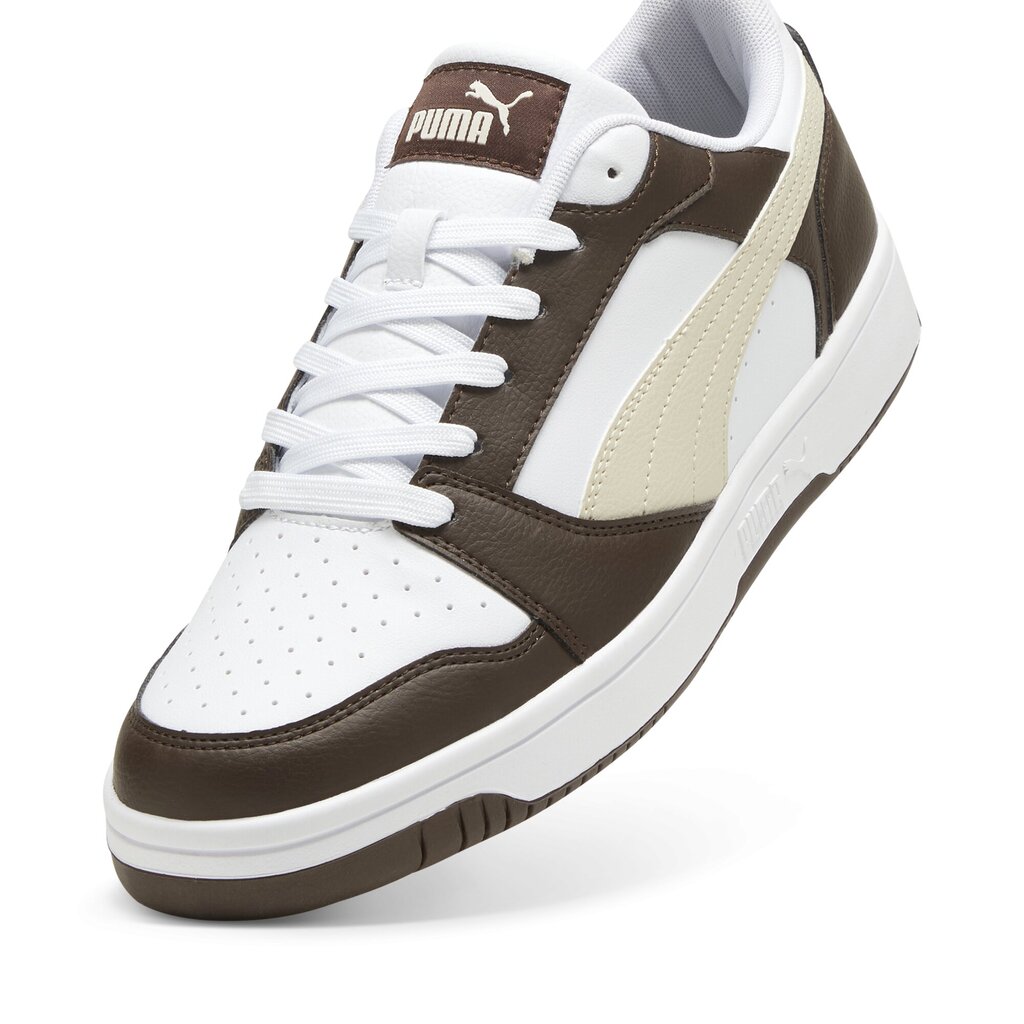 Puma Jalkineet Miehille Rebound V6 Low White Brown Beige 392328 31 392328 31/7 hinta ja tiedot | Miesten urheilu- ja vapaa-ajan kengät | hobbyhall.fi