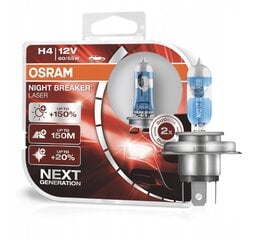 Auton lamput Osram H4, 2 kpl. hinta ja tiedot | Polttimot | hobbyhall.fi