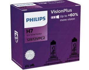 Autolamput Philips H7, 2 kpl. hinta ja tiedot | Polttimot | hobbyhall.fi