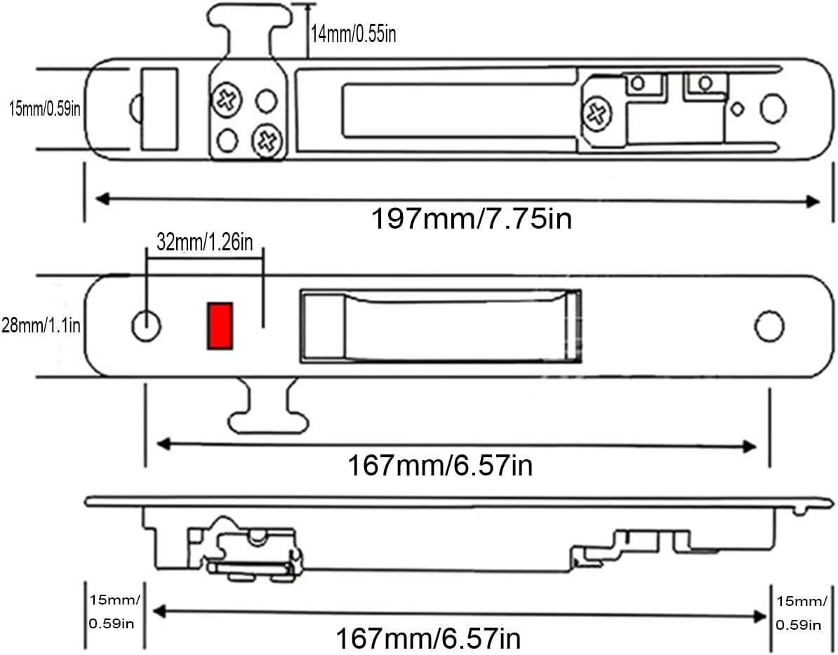 WANLIAN virkattu liukuovilukko valkoinen 2 kpl hinta ja tiedot | Lukot | hobbyhall.fi